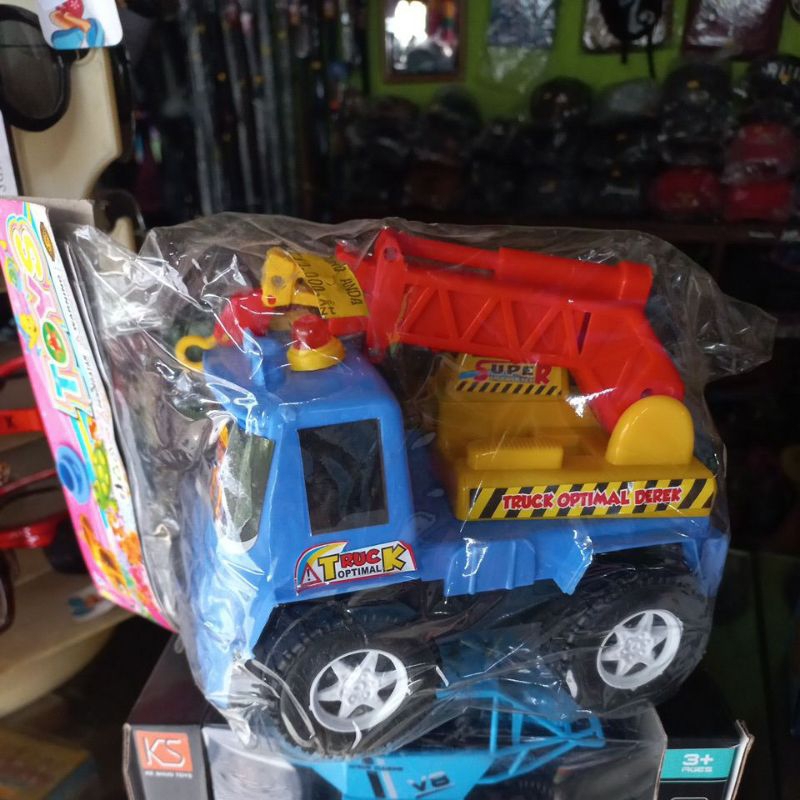 truk derek barang, mainan truk derek