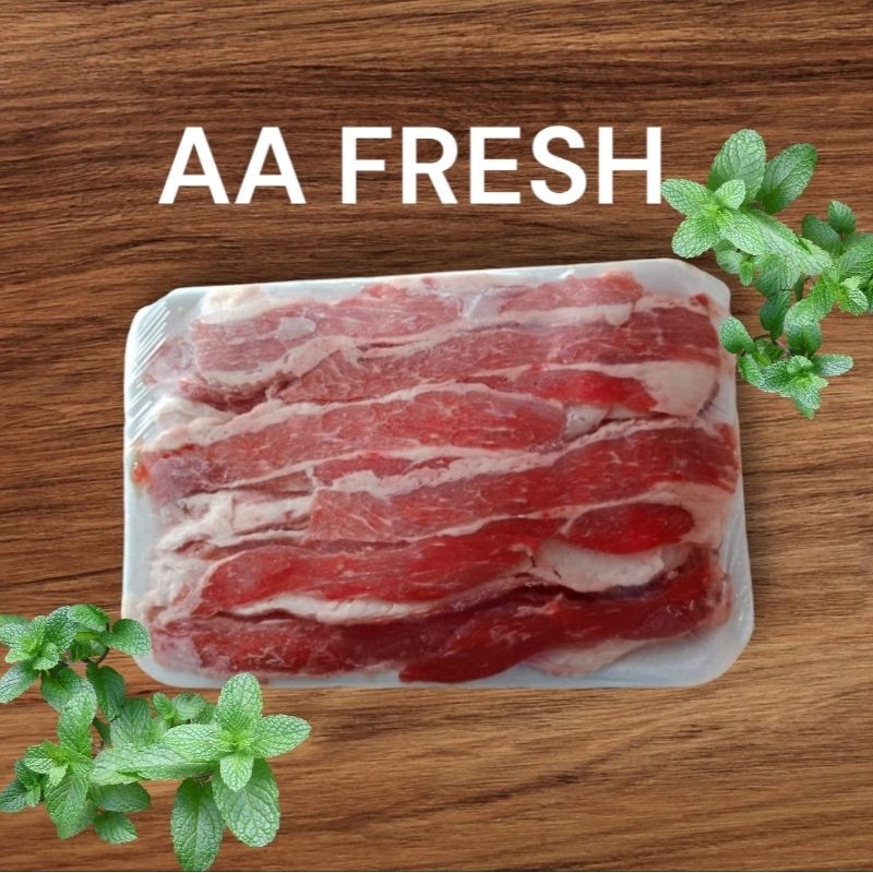 

Beef slice/beef yoshinoya /daging slice/BBQ/daging sapi/ 500gr/AUS Shortplate/HALAL