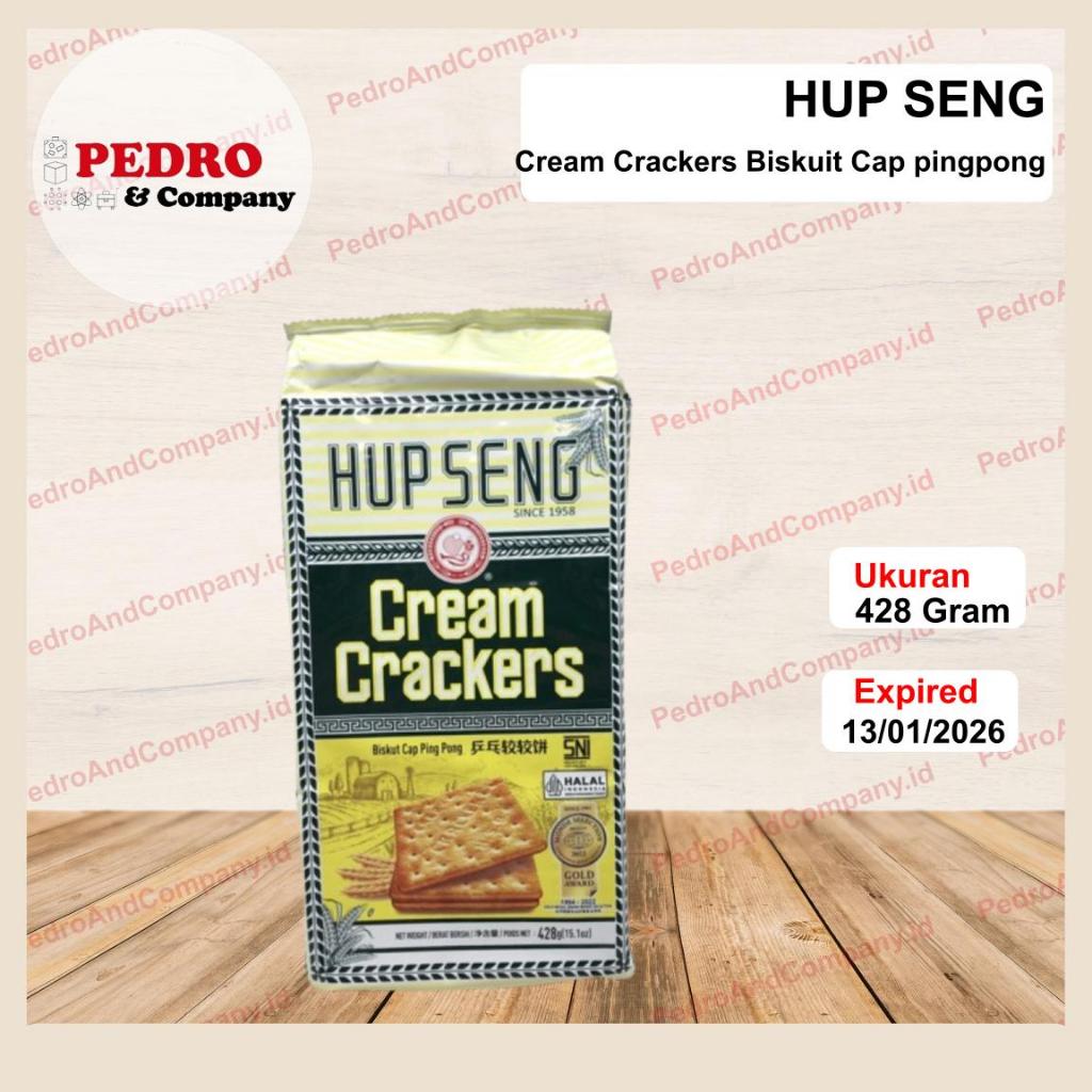 

hup seng cream crackers biskuit asin 428 gram - biscuit