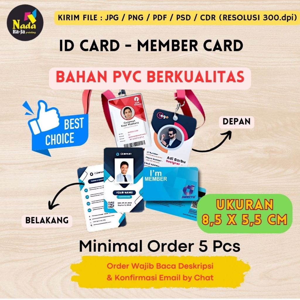 

Cetak ID Card Bahan PVC Tebal | Awet Tahan Lama | Tidak Mudah Luntur