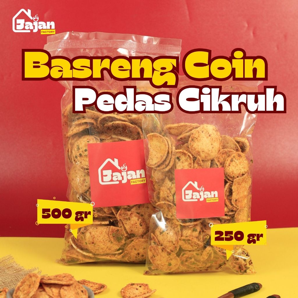 

Jajan Factory - Basreng Coin Pedas Cikruh 250gr / 500gr Snack Kiloan Camilan Kriuk Cemilan Gurih