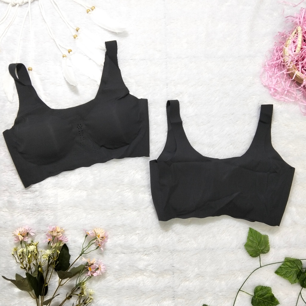 (3pcs) SPORT BRA SEAMLESS BH PEREMPUAN POLINI TANPA KAIT SUPER LEMBUT - POLINI 08