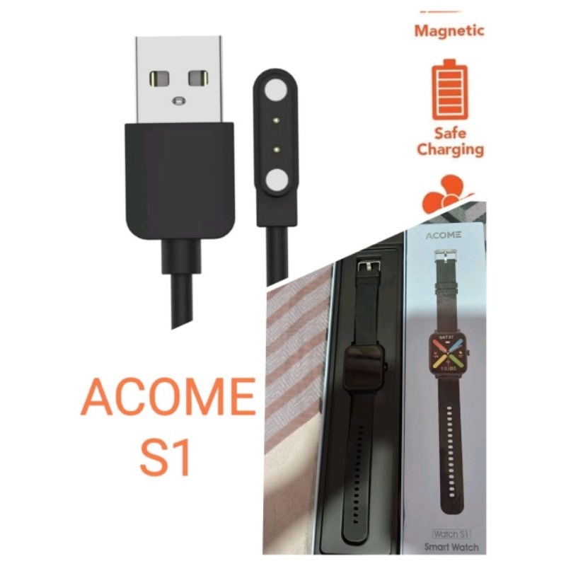 Acome C1 Smart Watch Kabel Charger Magnet Acome S1 S1 Plus C1 Magnetic 2 Pin