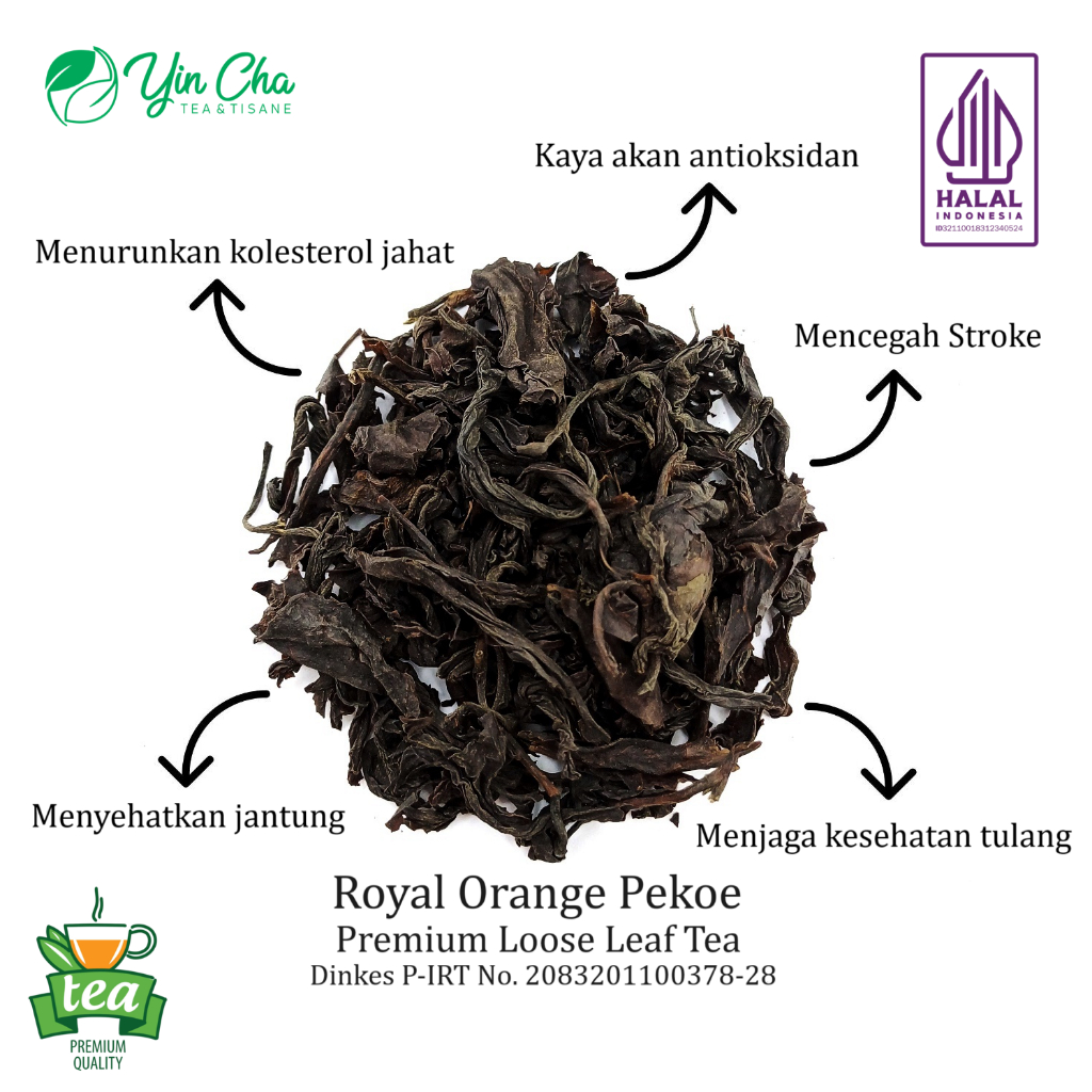 

Black Tea Royal Orange Pekoe Loose Leaf Tea 100 Gram