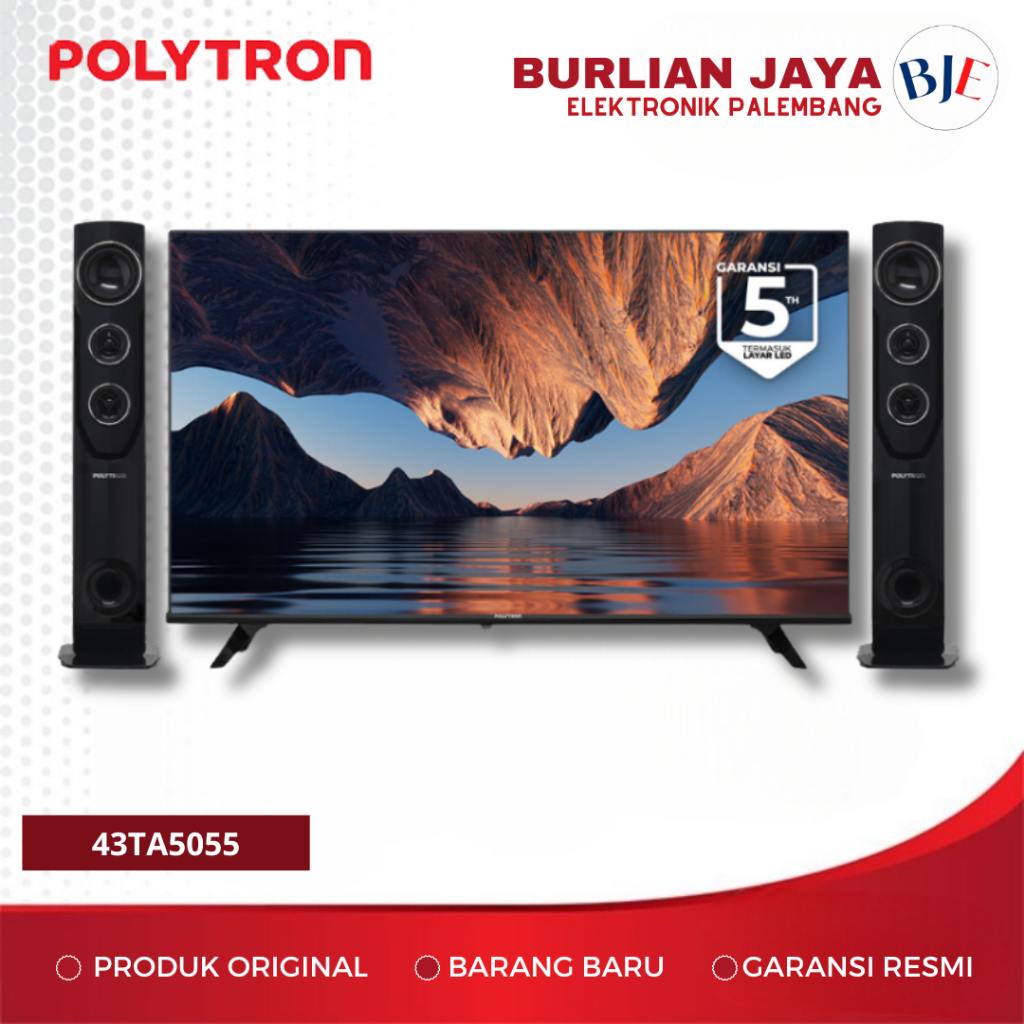 TV 43 INCH POLYTRON 43TA5055 SMART TV ANDROID TV LED TV 43" PALEMBANG