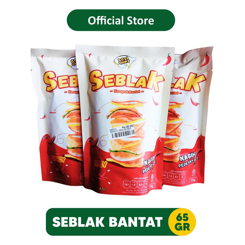 

Kerupuk Seblak Bantat Pedas Renyah 65gr | Oleh Oleh Khas Batu Malang - 043012