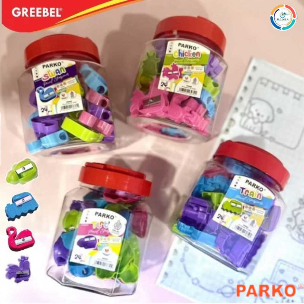 

Greebel Parko Serutan Pengasah Rautan Pensil | @1Toples=24Pcs