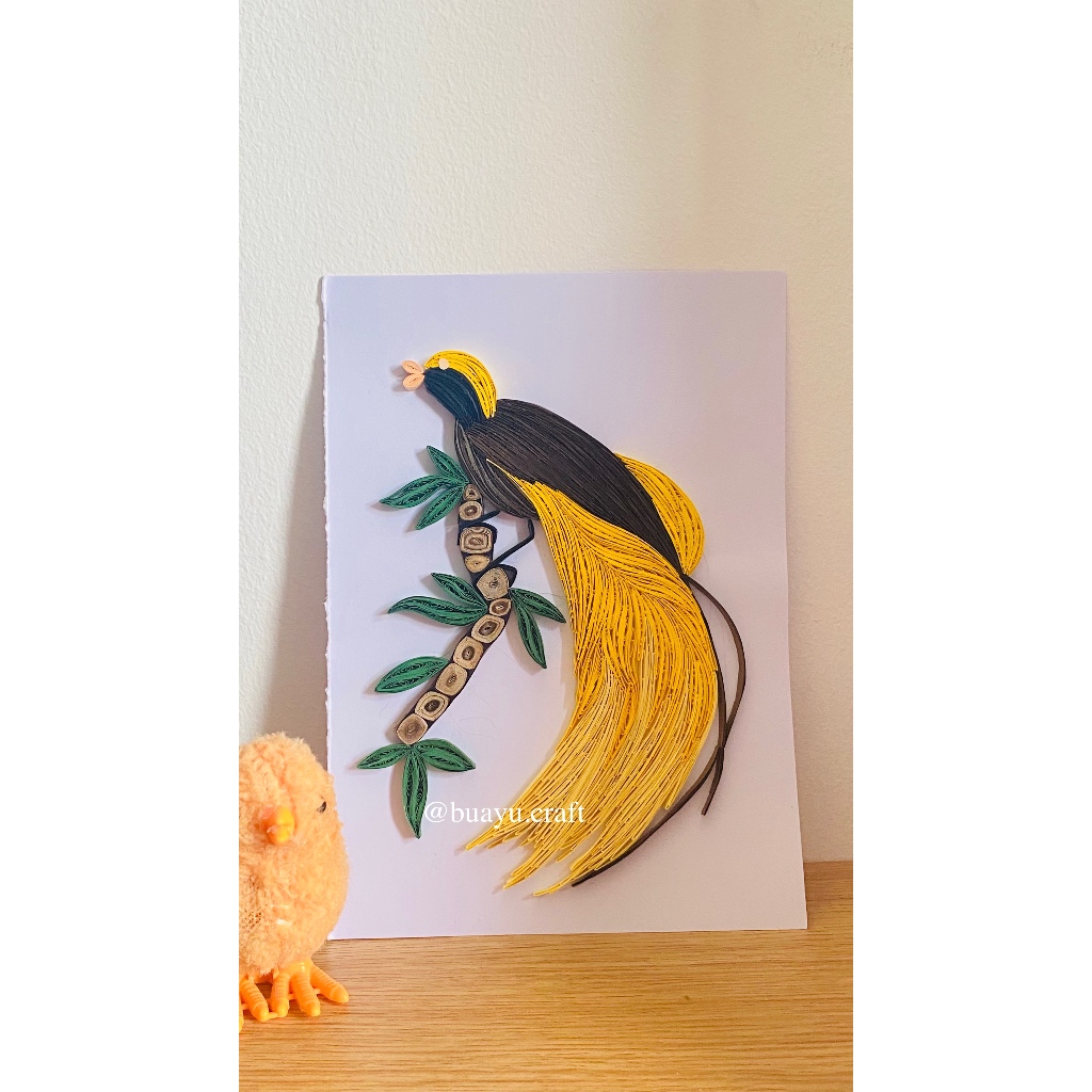 

Kerajinan Quilling paper art Burung Cendrawasih - art and craft