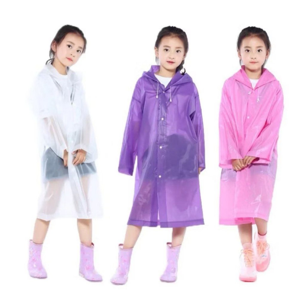 -JAS HUJAN ANAK ANAK Raincoat Korea Jas Hujan Eva Anak Bahan Tebal TK SD SMP