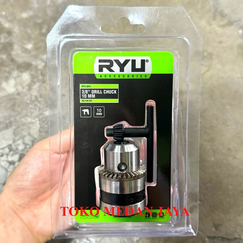KEPALA BOR RYU 10 MM DRILL CHUCK 3/8” INCH 10 MM KEPALA CHUCK RYU