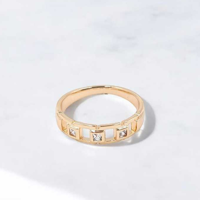 Xuping Cincin Kasual Wanita Cincin Wanita Gold 5250