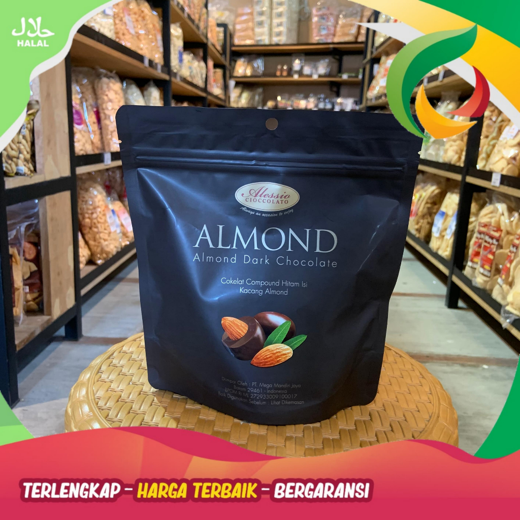 

ALESSIO ALMOND DARK CHOCOLATE 180GR