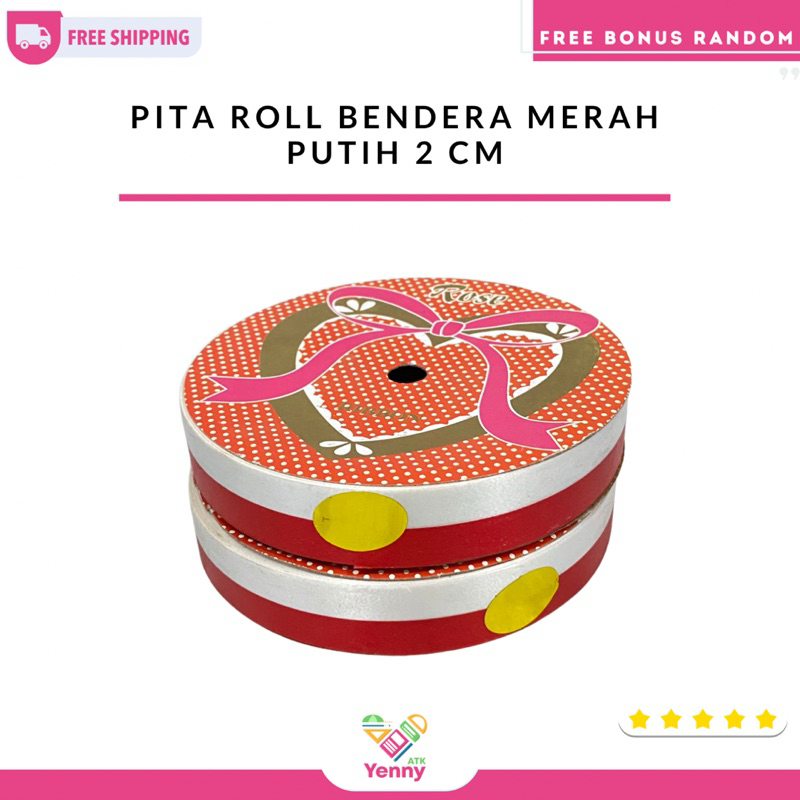

Pita Roll Bendera Merah Putih 2 Cm (1 Roll)