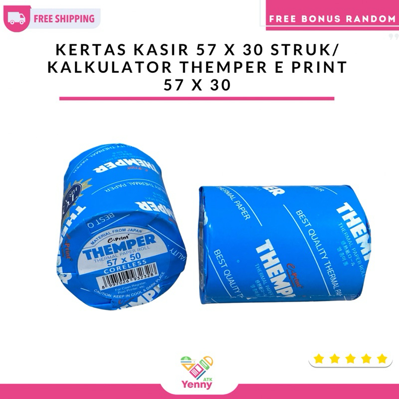 

[EPRINT] THEMPER THERMAL PAPER ROLL 57x50 STRUK KASIR KERTAS KASIR | OTANI | BLUEPRINT | PRINTECH