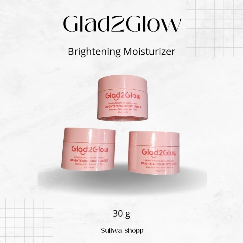 Moisturizer Glad2Glow 30 g pink dan ungu
