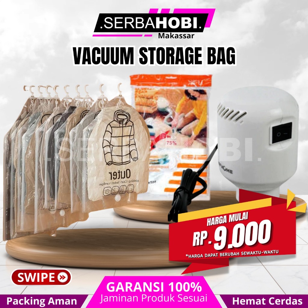 Vakum Baju Plastik / Tas Vakum Travelling