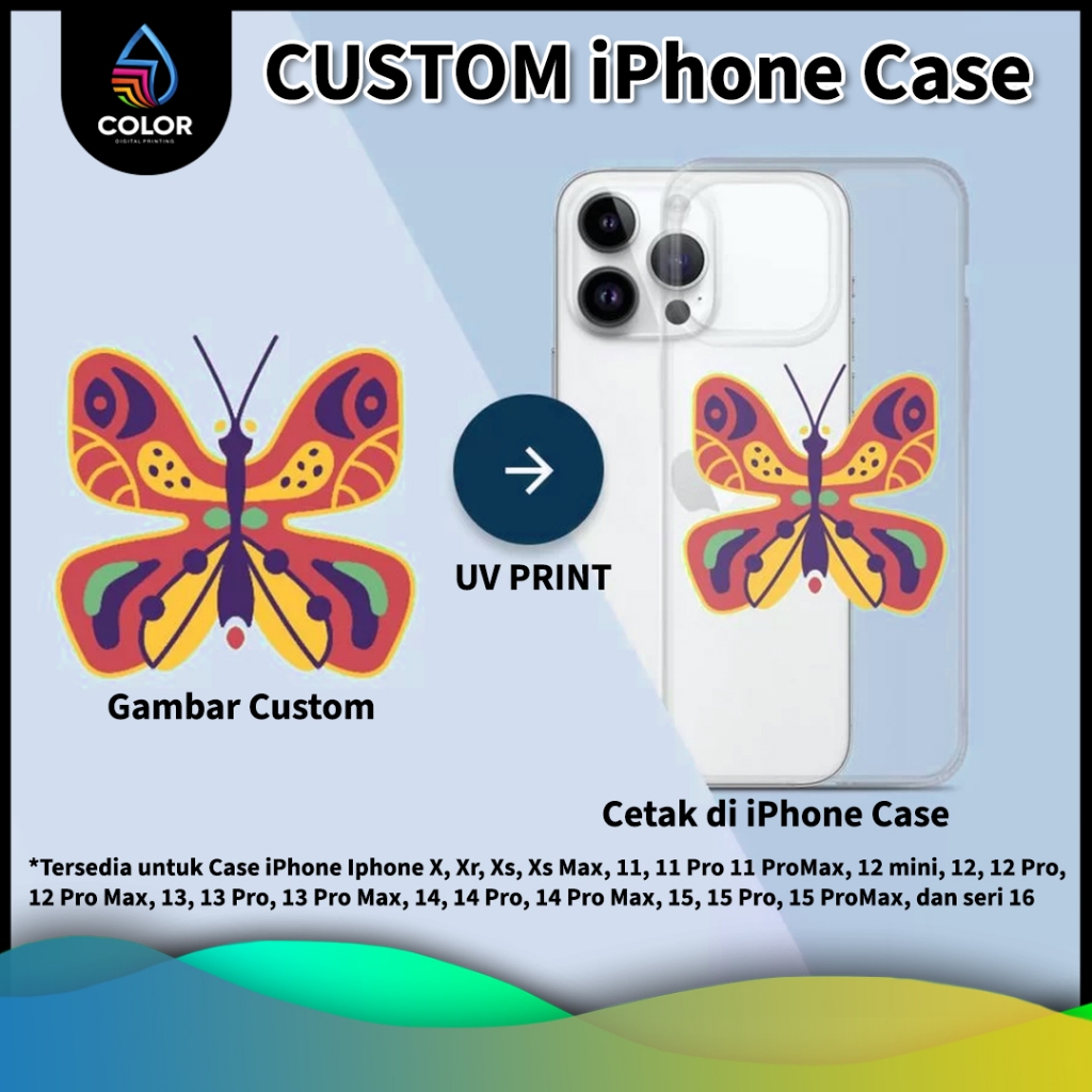 Case iPhone Custom UV Print | Custom Case Bebas Desain
