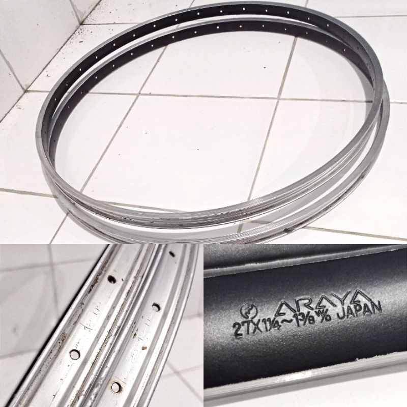 Rims VELG Sepeda Balap Jadul 27 ARAYA Japan ORIGINAL JIS Bekas