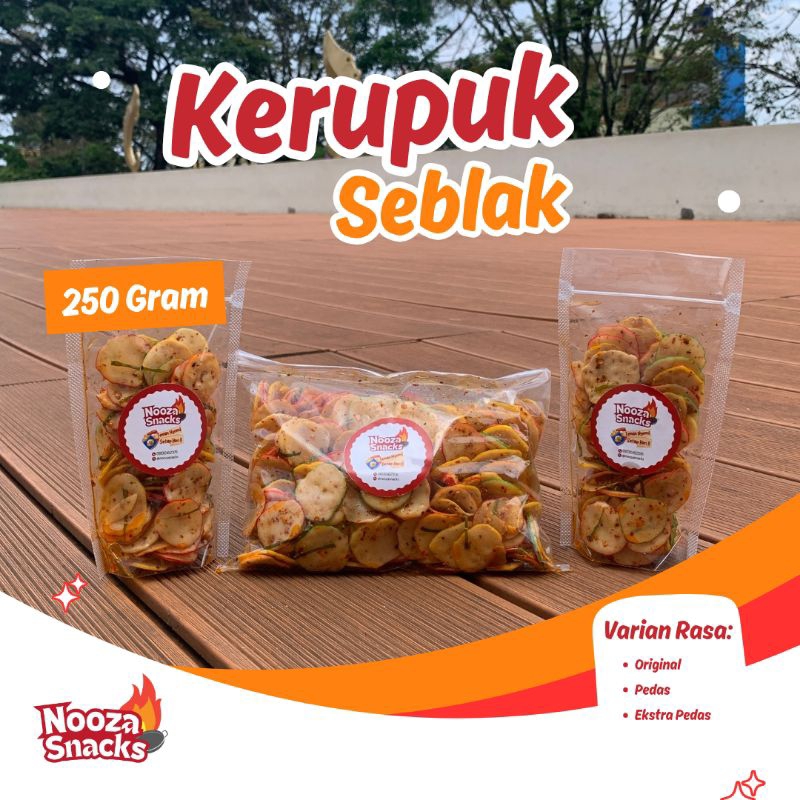 

KERUPUK SEBLAK 250 Gram 1/4 Kg By Nooza Snacks