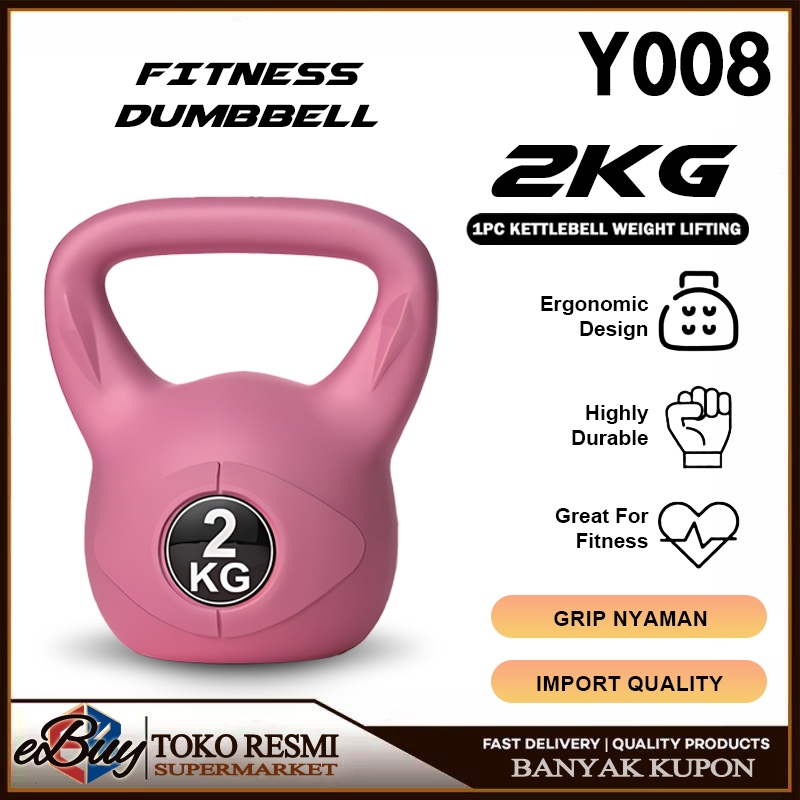 E-BUY FITNESS PROFESIONAL 2 KG KETTLEBELL/PERALATAN KEBUGARAN RUMAH/KETTLEBELL PEMULA/KETTLEBELL