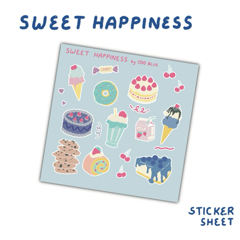 

Sweet Happiness Sticker Set by ODD BLUE