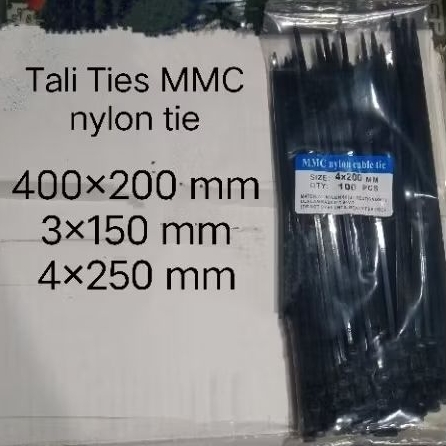 

Tali Ties MMC Nylon Cable ties Size 4×200 Isi 100 pcs