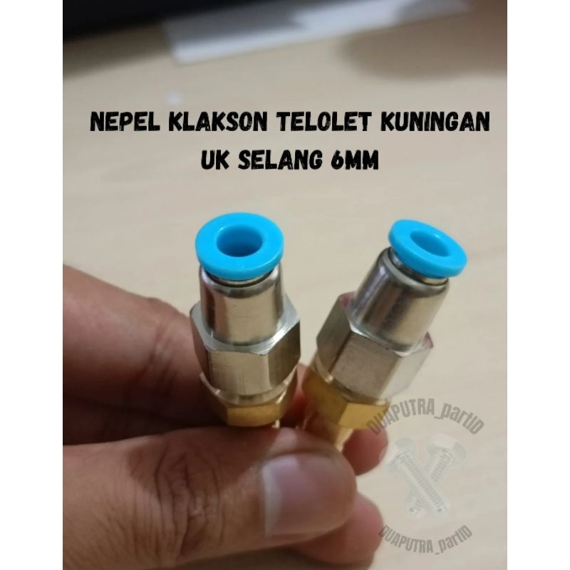 Nepel klakson telolet nepel klakson basuri selang 6mm original neple sambungan klakson hig