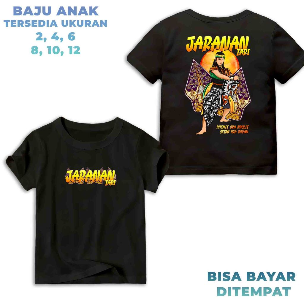 HOSINSHOP - KAOS ANAK TARI JARANAN KUDA LUMPING - TSHIRT DISTRO TARI JARANAN UNTUK ANAK COWOK CEWEK