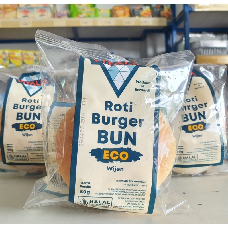 

Vitalia Roti Burger Eco Pack 1Pcs / Roti Burger Vitalia / Burger Bun Vitalia 50Gr