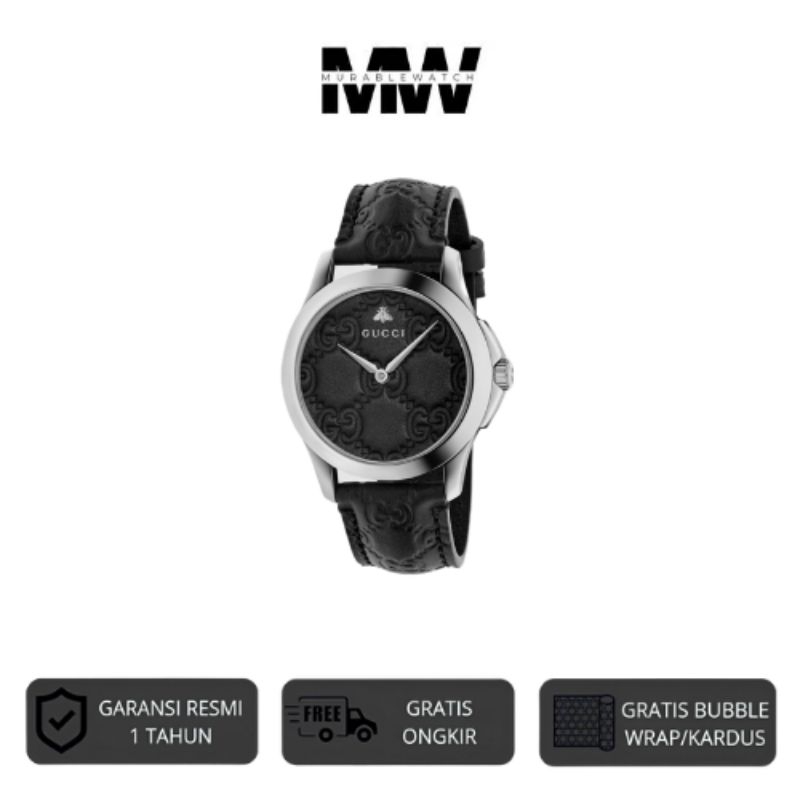 Jam Tangan Super GC Watch G-Timiless With The Engraved Monogram In Black YA1264031