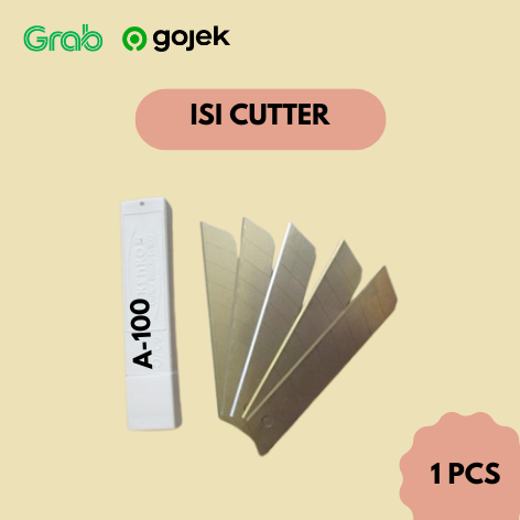

Pisau Pemotong A-100 Merk Kenko - Refill Isi Cutter Kecil 5 Pcs (1 Pak)