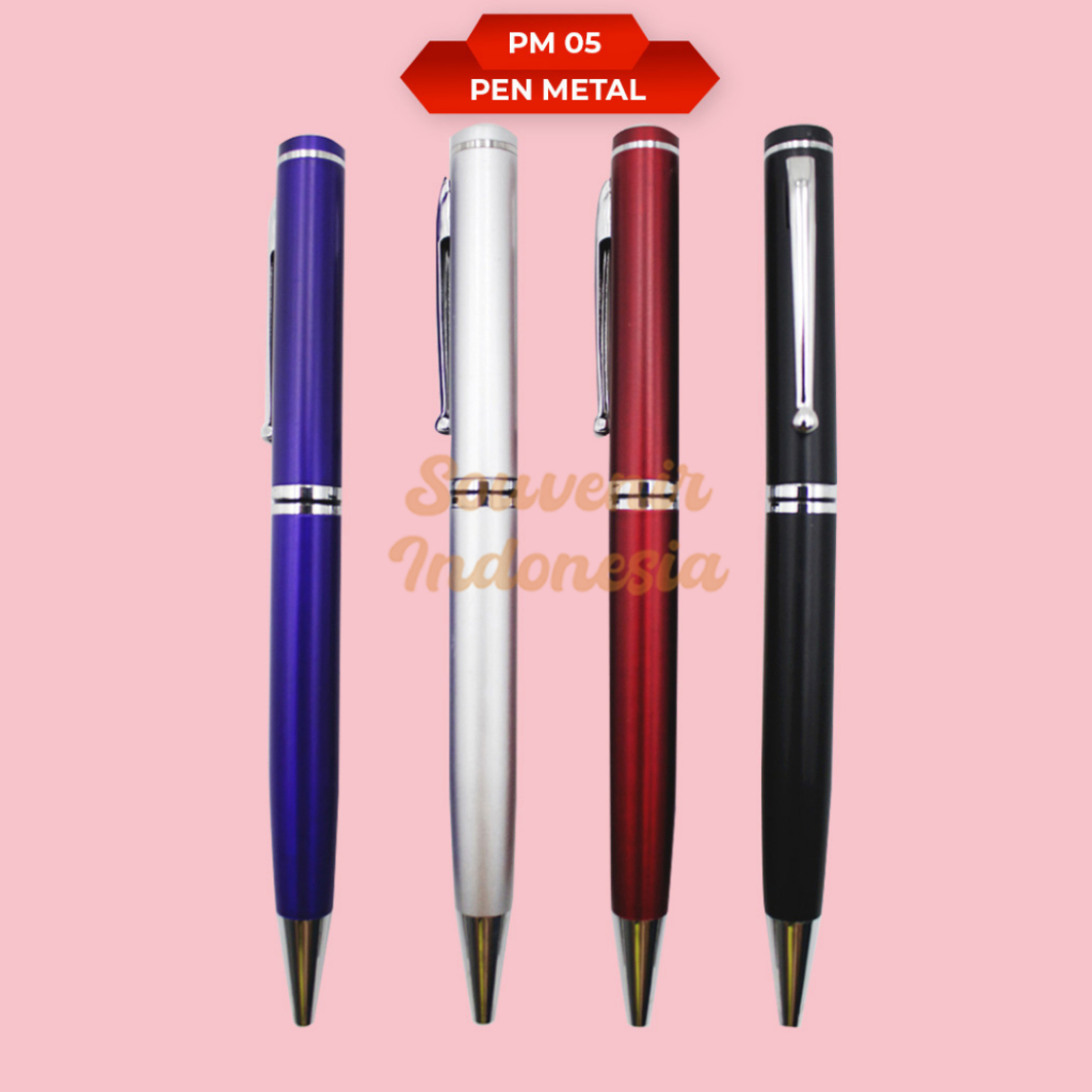 

Pen Metal Pulpen Stainless Custom Laser Grafir Logo Nama Besi PM 05