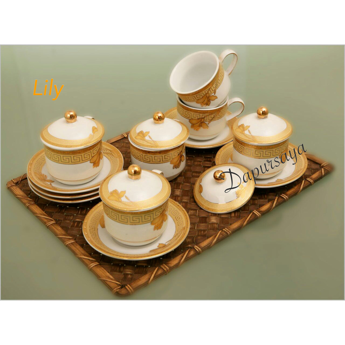 Cup & Saucers W/ Cover CR-Y85 Vicenza I Cangkir Set Vicenza
