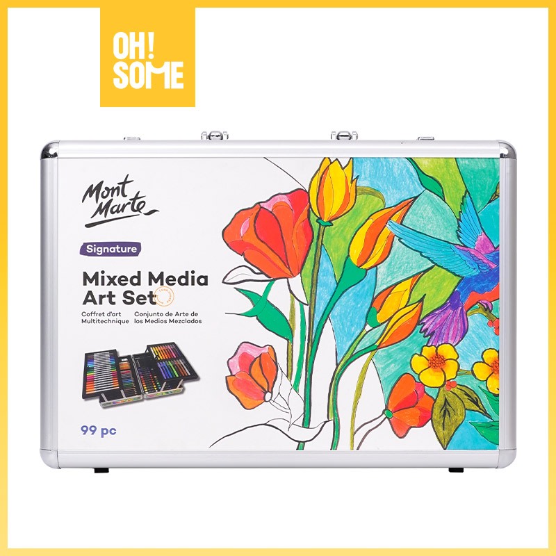 

OHSOME - Mont Marte Mixed Media Art Set Alat Gambar/Mewanai 99 PCS