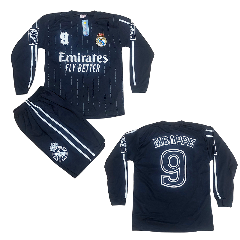 BAJU KIPER MADRID SETELAN BAJU JERSEY KIPER ANAK MADRID HITAM