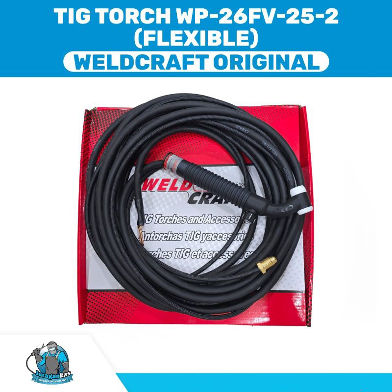 Tig Torch WP-26FV Flexible Weldcraft Stang Las Argon Fleksibel WP-26 FV