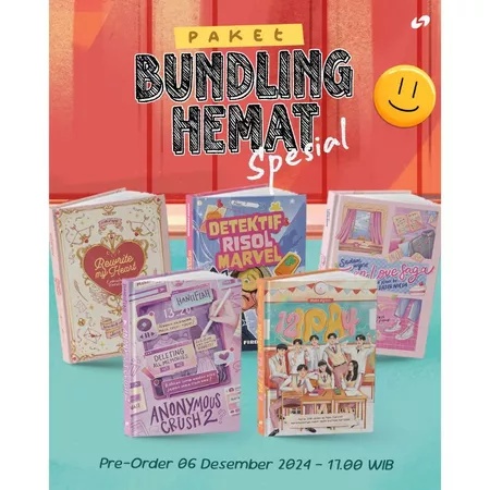 PAKET BUNDLING SPESIAL NOVEL 12 IPA 4 by Skuad - Detektif Risol Marvel, Rewrite My Heart, Sadam Wyne