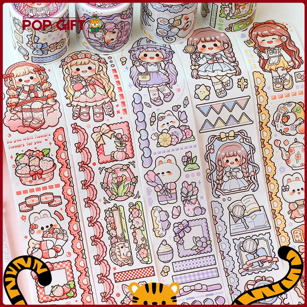 

PG Washitape Masking Tape Stiker Kartun Lucu Dodogirl Romantic Afternoon Tea Stiker Gulung TLD116