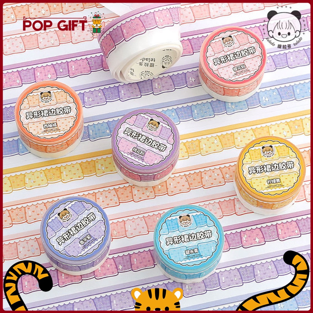 

PG Washitape Masking Tape Dekor Buku Jurnaling Shaped Skirt Tape Sticker Frame Jurnal 1Pcs TLD113