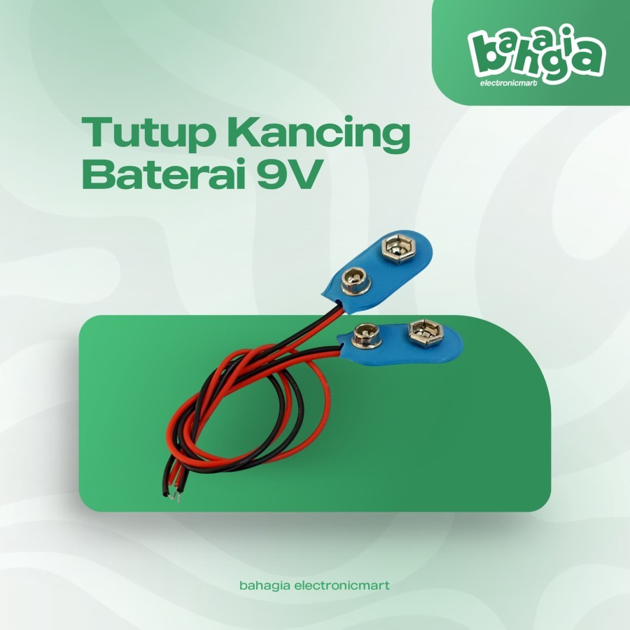 tutup kancing baterai 9v klip batre 9 volt soket baterai battery