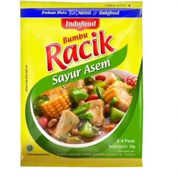 

Bumbu Racik Indofood sayur asem 33gr 20.000/10pcs
