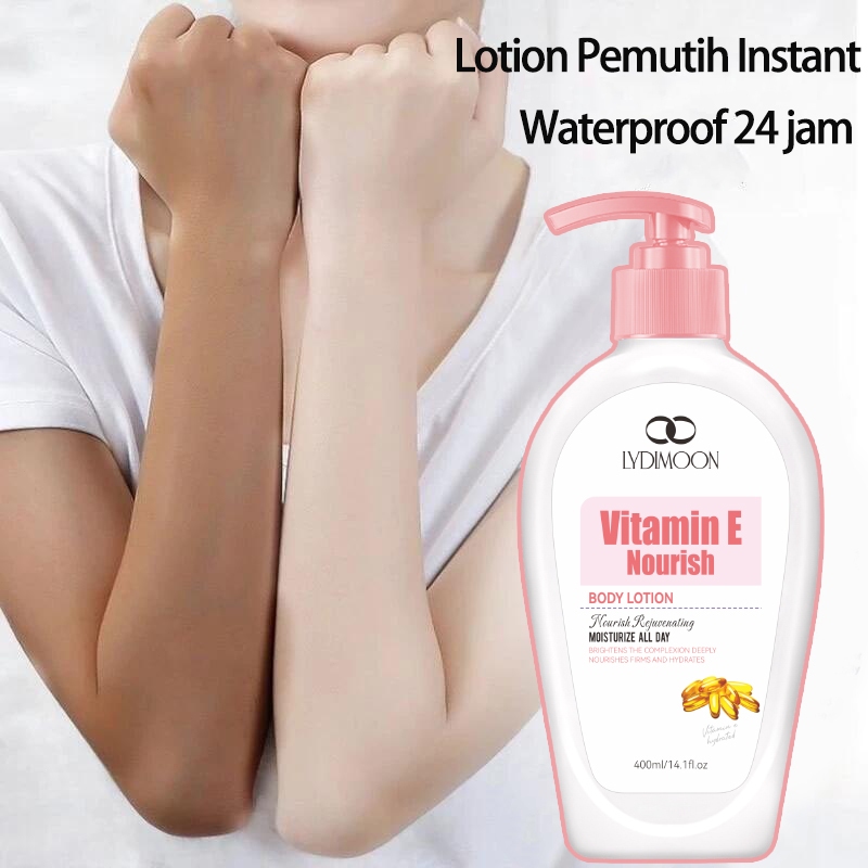 LYDIMOON Vitamin E Whitening Body Lotion 400ml  Anak dan dewasa Body Lotion Pemutih badan permanen M