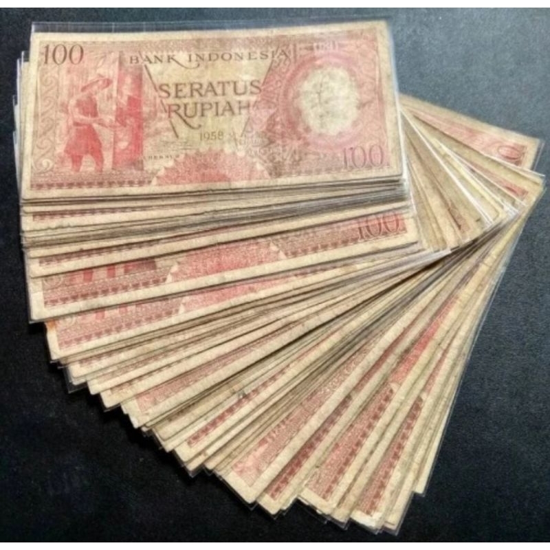 Uang Kuno 100 Rupiah Seri Pekerja Tahun 1958 / 1964