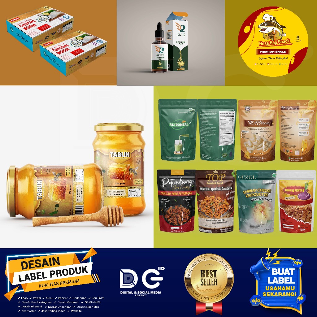 jASA Desain Label, Stiker, Kemasan, Box & Standing Pouch: Kreativitas Berkualitas untuk Produk Anda