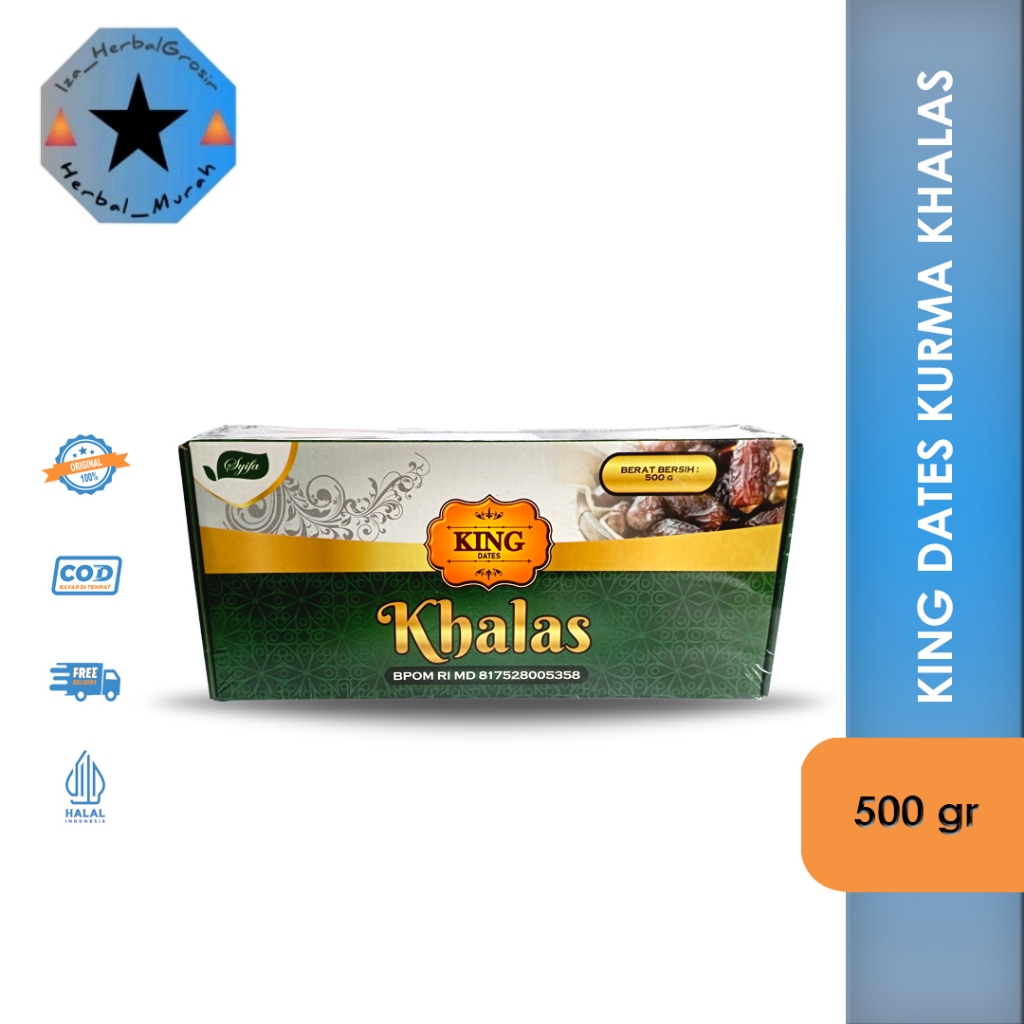 

Kurma Khalas 500 gr Original King Dates Syifa Buah Kurma Organik