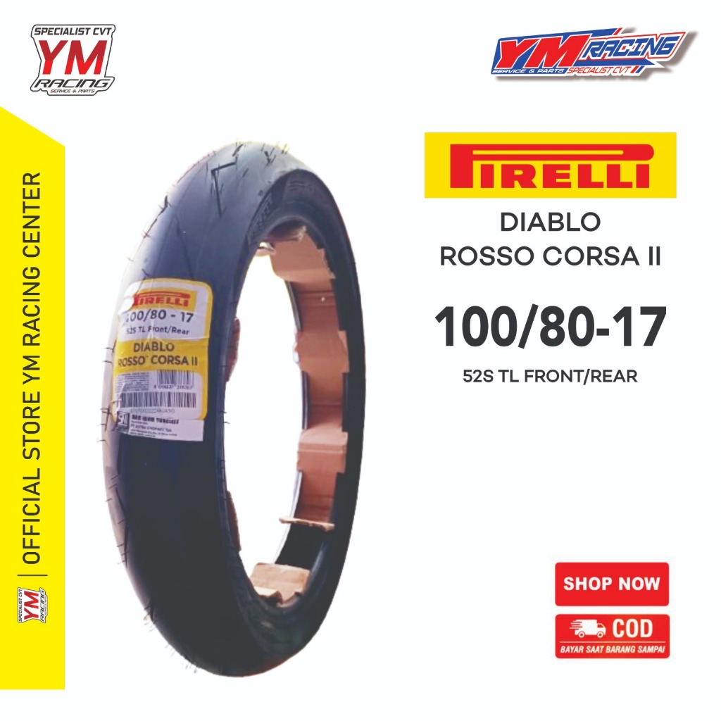 BAN PIRELLI DIABLO ROSO CORSA 2 100/80 R17 / BAN ASPIRA PREMIO  90/80-40 M/C REINFTL 40S (FORNT/REAR