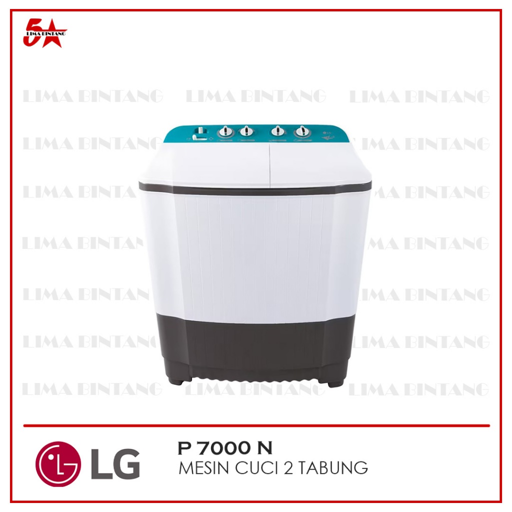 MESIN CUCI 2 TABUNG 7 KG LG P7000N P 7000 N TWIN TUB P 7000N