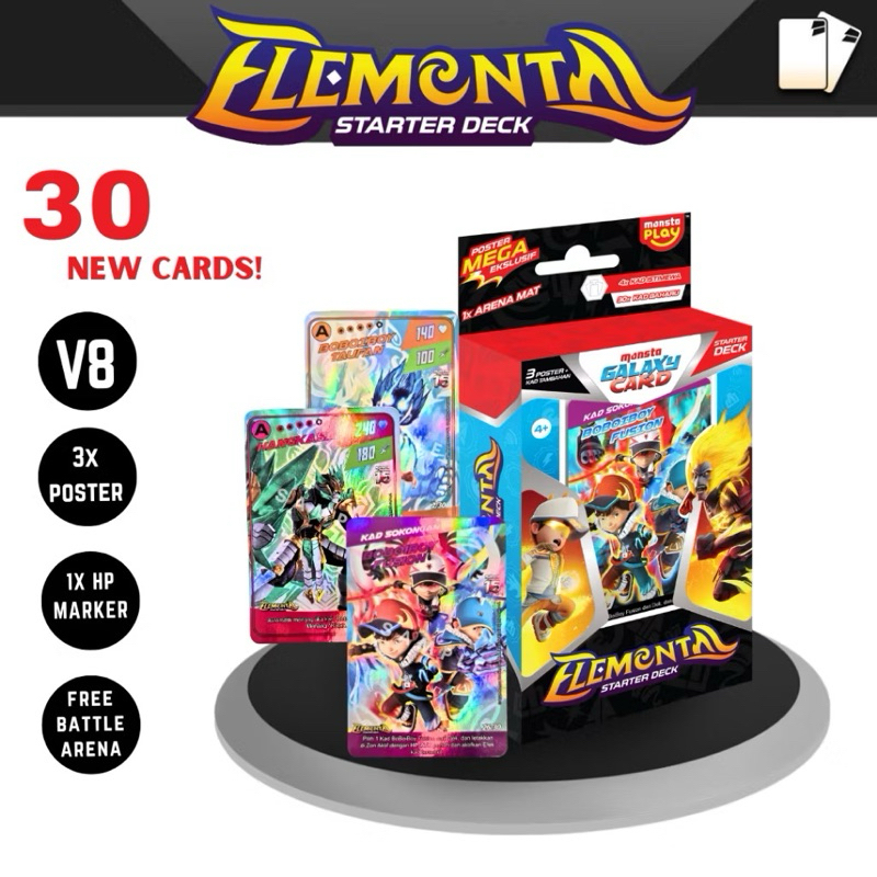 Starter Deck V8 Elemental Cards Games :MONSTA Galaxy Card rare