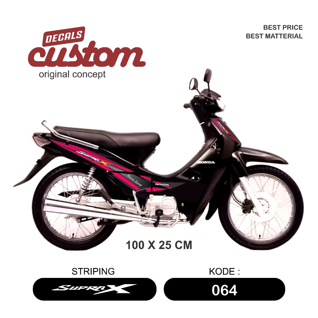 stiker motor honda supa x 100 striping honda supra lama supra fit lama juga bisa decal supra