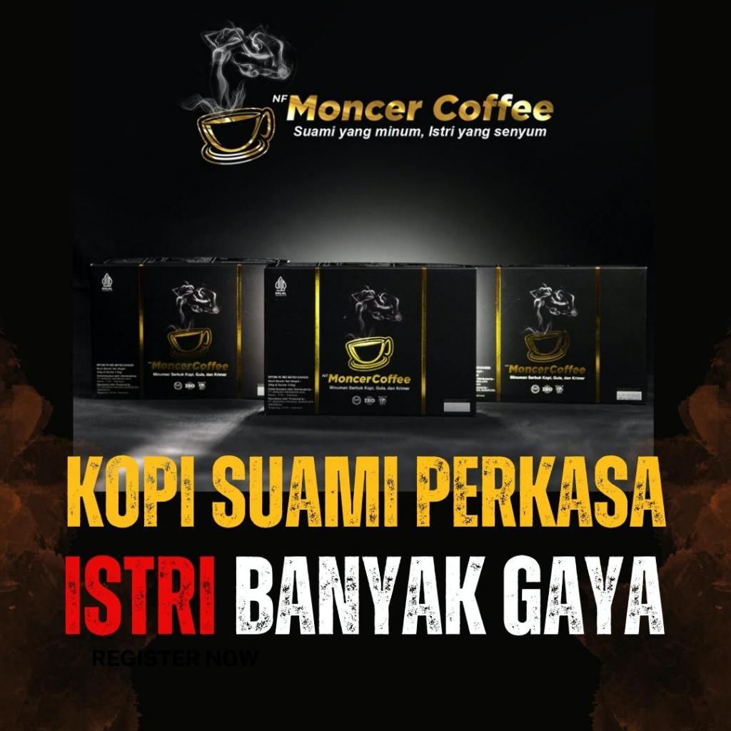 

Monncee r Coffee Original | Kopi Herbal BPOM Vitalitas Stamina Pria Kuat Tahan Lama | 1 Box 8 Sachet